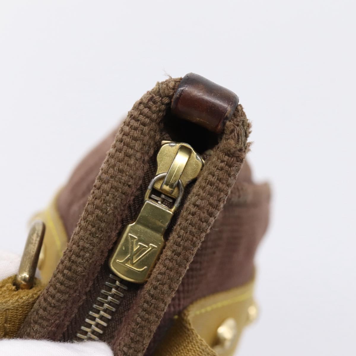 LOUIS VUITTON Antigua Cabas PM Hand Bag Canvas Brown M40089 LV Auth 207775