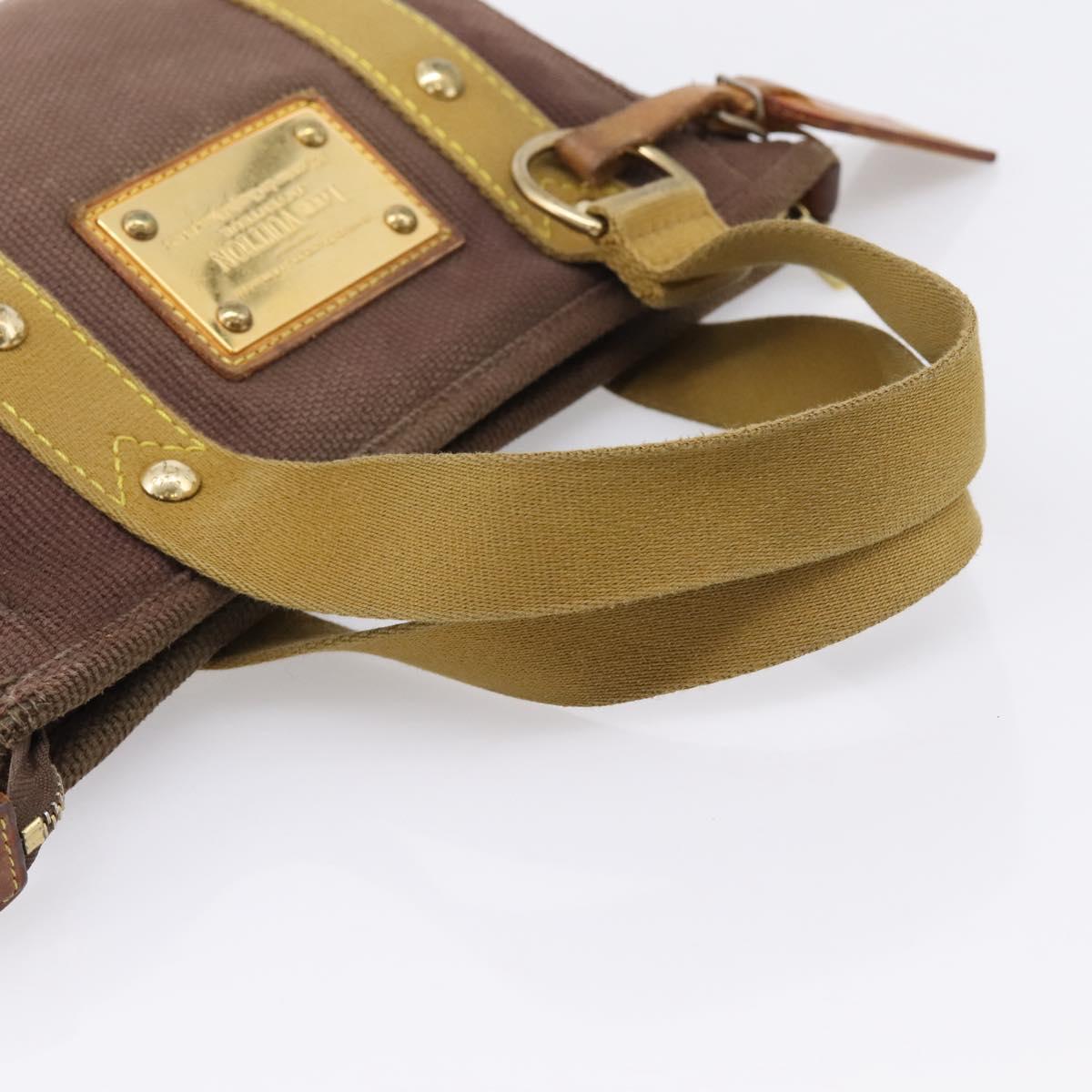 LOUIS VUITTON Antigua Cabas PM Hand Bag Canvas Brown M40089 LV Auth 207775