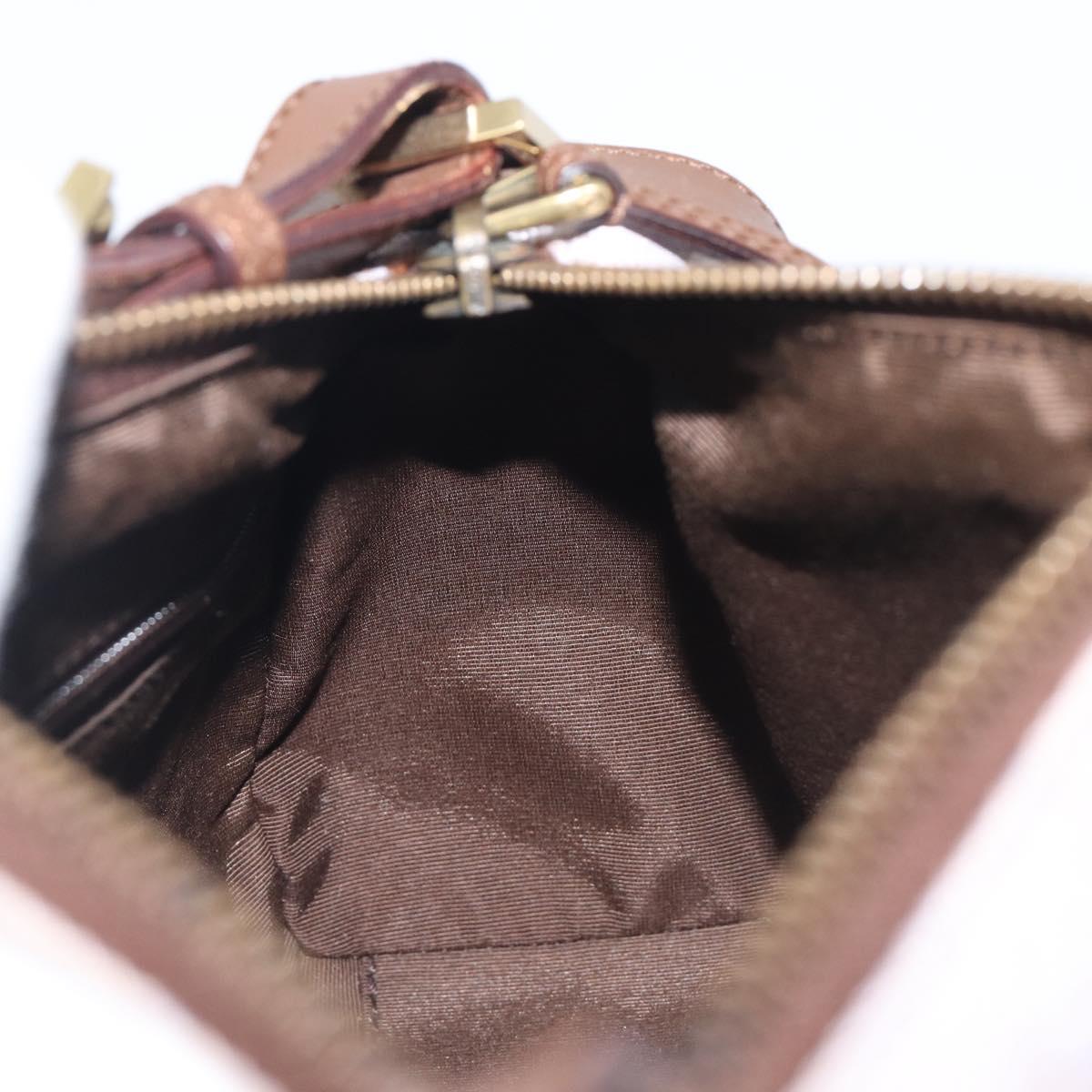 GUCCI GG Canvas Shoulder Bag Purple Gold Auth 207777V