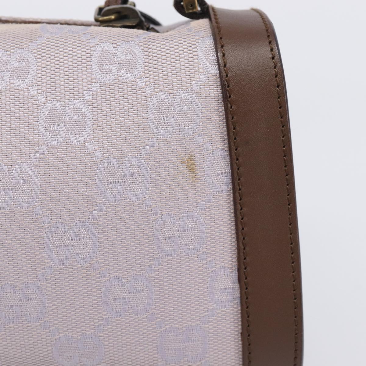 GUCCI GG Canvas Shoulder Bag Purple Gold Auth 207777V