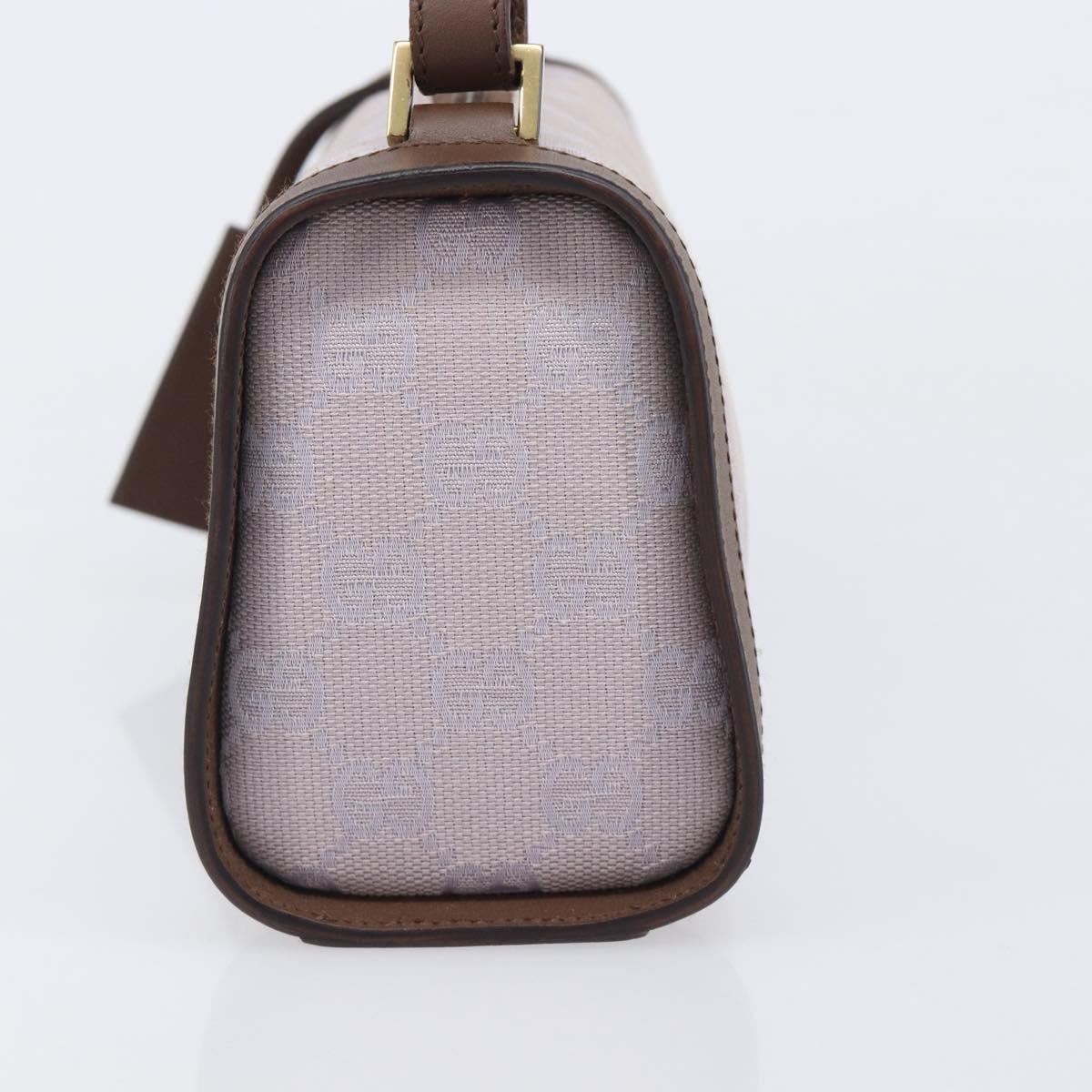 GUCCI GG Canvas Shoulder Bag Purple Gold Auth 207777V