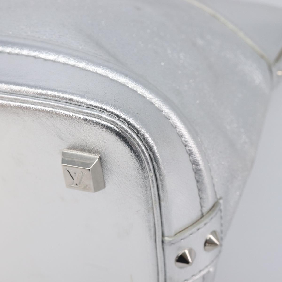 LOUIS VUITTON Suhari Lockit PM Hand Bag Silver M95541 LV Auth 207778V