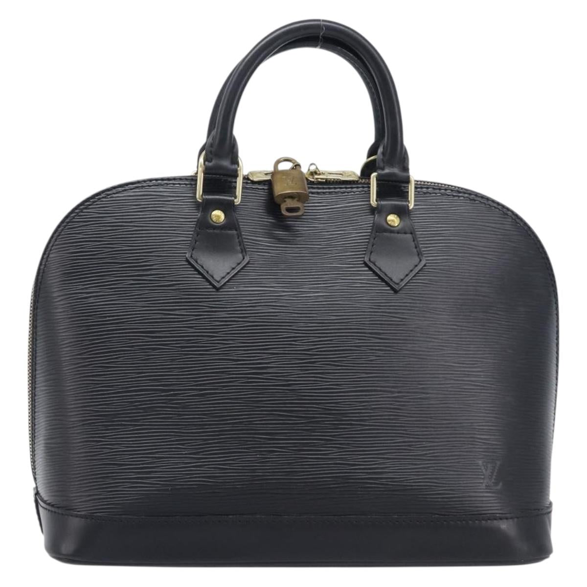LOUIS VUITTON Epi Alma Hand Bag Noir Black M52142 LV Auth 207780V