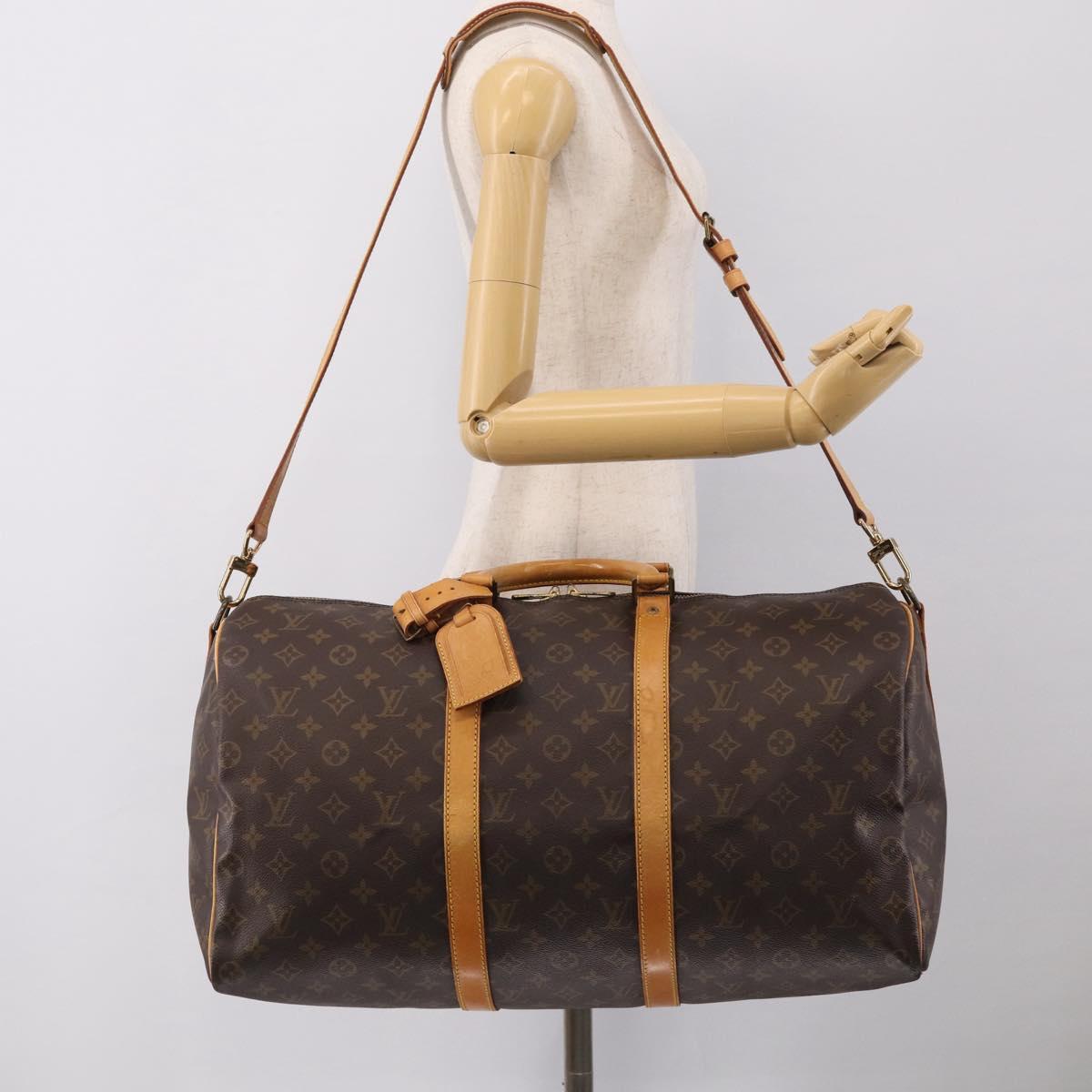 LOUIS VUITTON Monogram Keepall Bandouliere 50 Boston Bag M41416 LV Auth 207786A