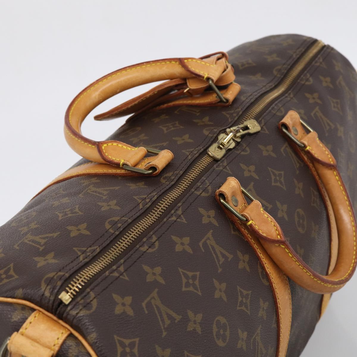 LOUIS VUITTON Monogram Keepall Bandouliere 50 Boston Bag M41416 LV Auth 207786A