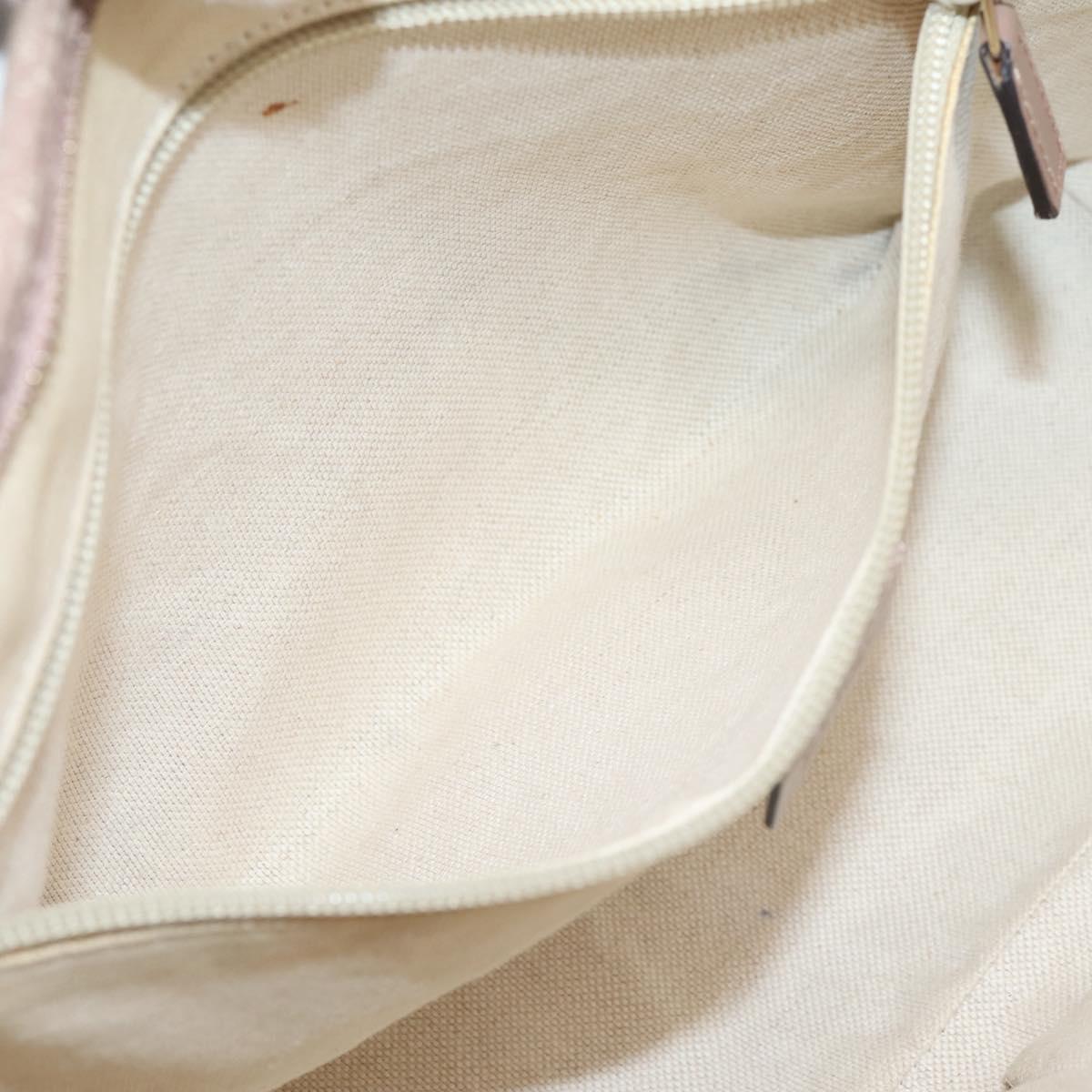 GUCCI GG Supreme Hand Bag PVC 2way Pink Gold Tone 353439 Auth 207789
