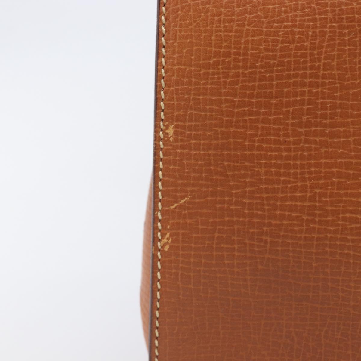 LOEWE Shoulder Bag Leather Brown Gold Tone Auth 207796A