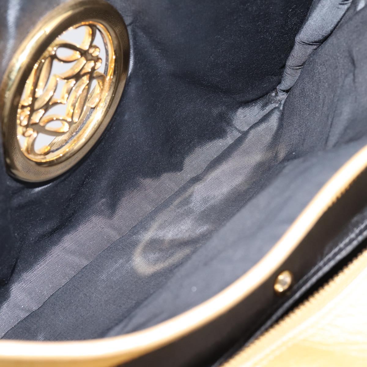 LOEWE Amazona 32 Hand Bag Leather Gold Auth 207798A