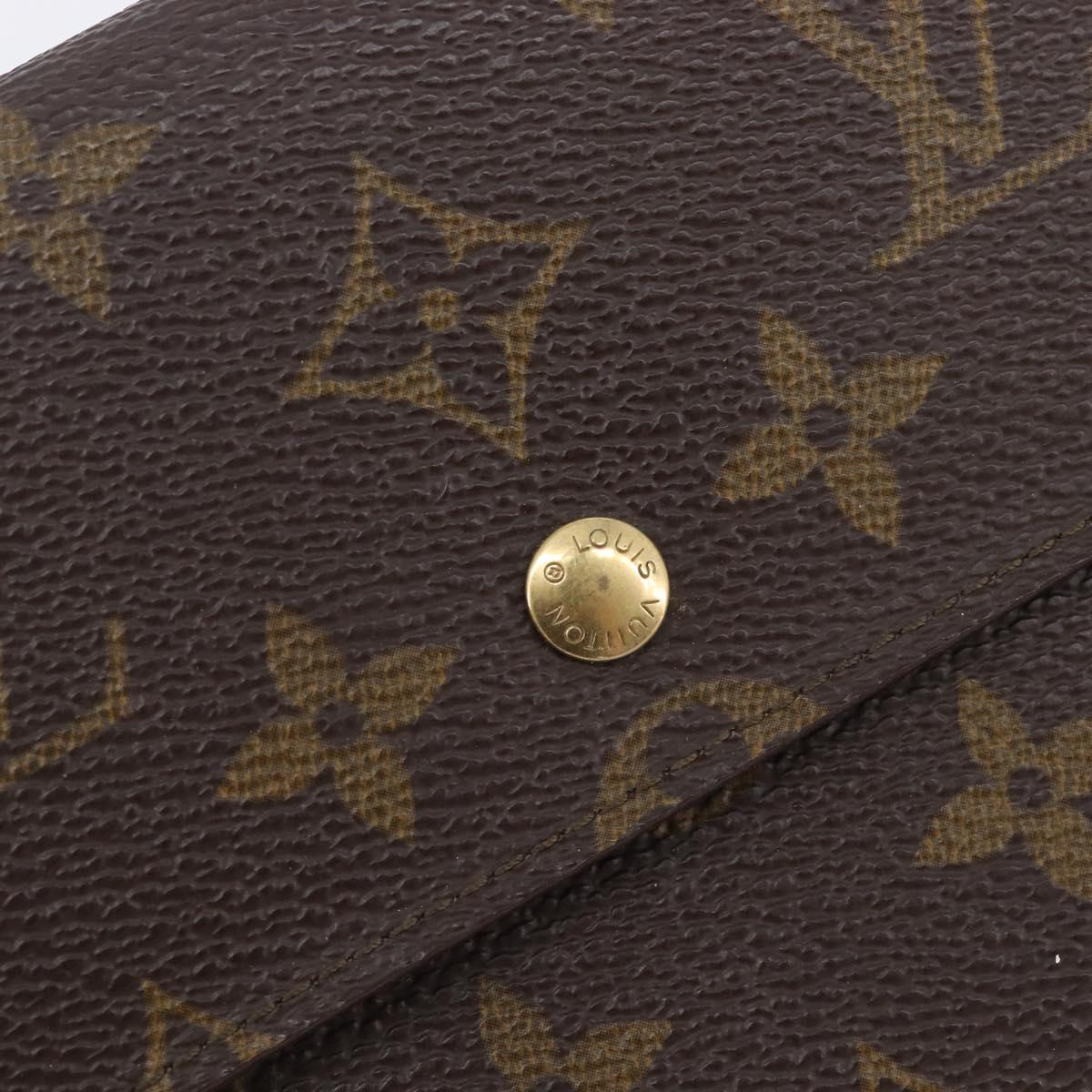 LOUIS VUITTON Monogram Portefeuille International Long Wallet M61217 Auth 207799