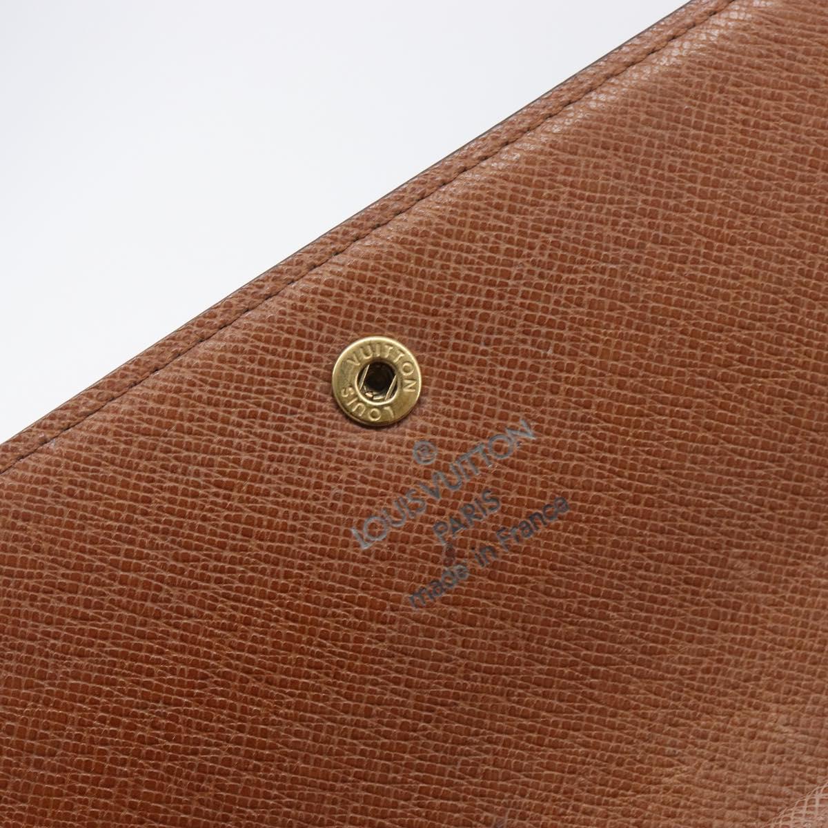 LOUIS VUITTON Monogram Portefeuille International Long Wallet M61217 Auth 207799