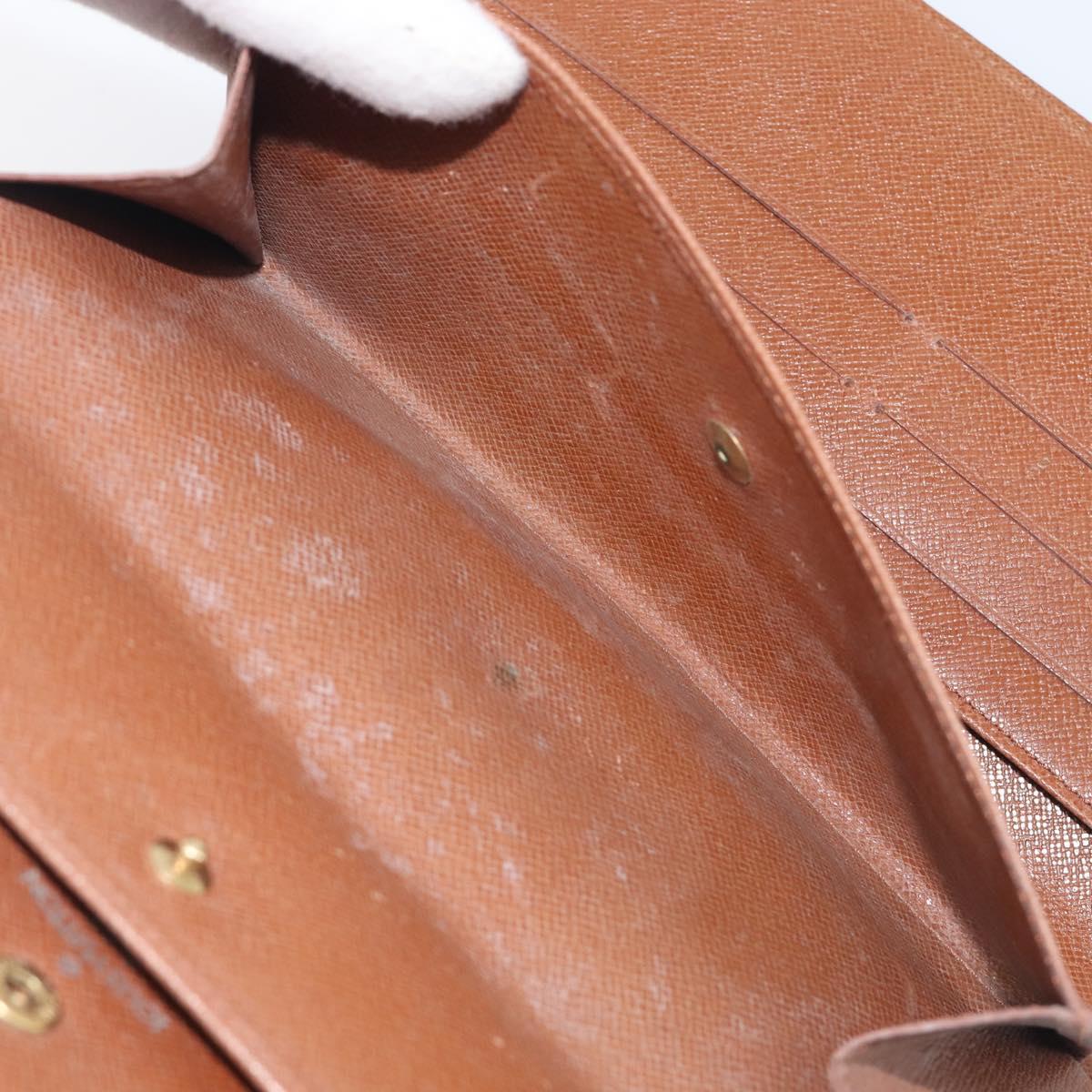 LOUIS VUITTON Monogram Portefeuille International Long Wallet M61217 Auth 207799