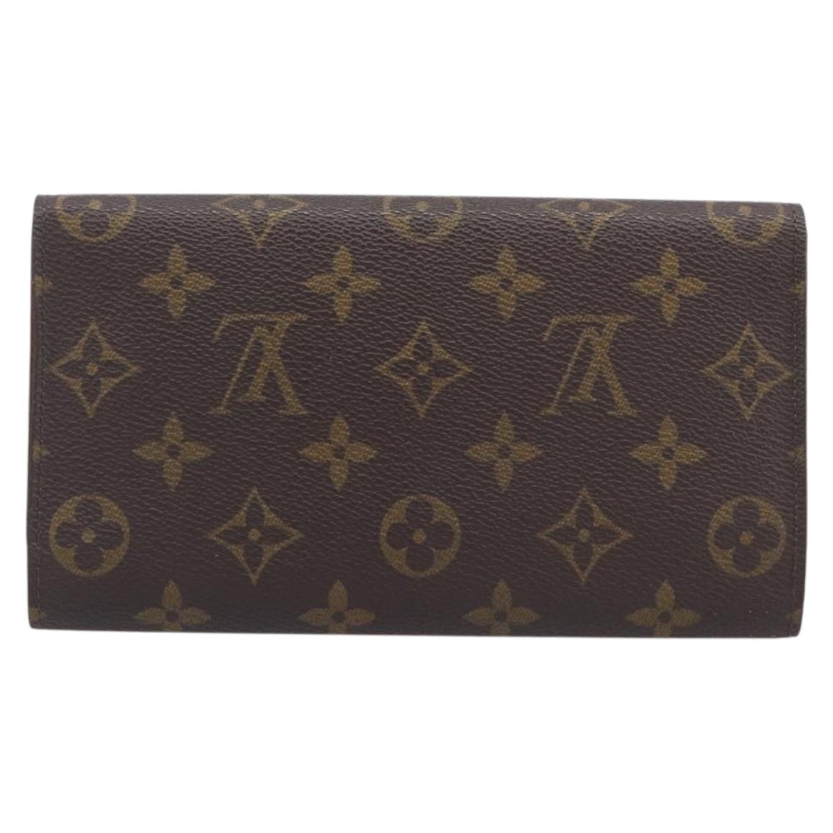 LOUIS VUITTON Monogram Portefeuille International Long Wallet M61217 Auth 207799