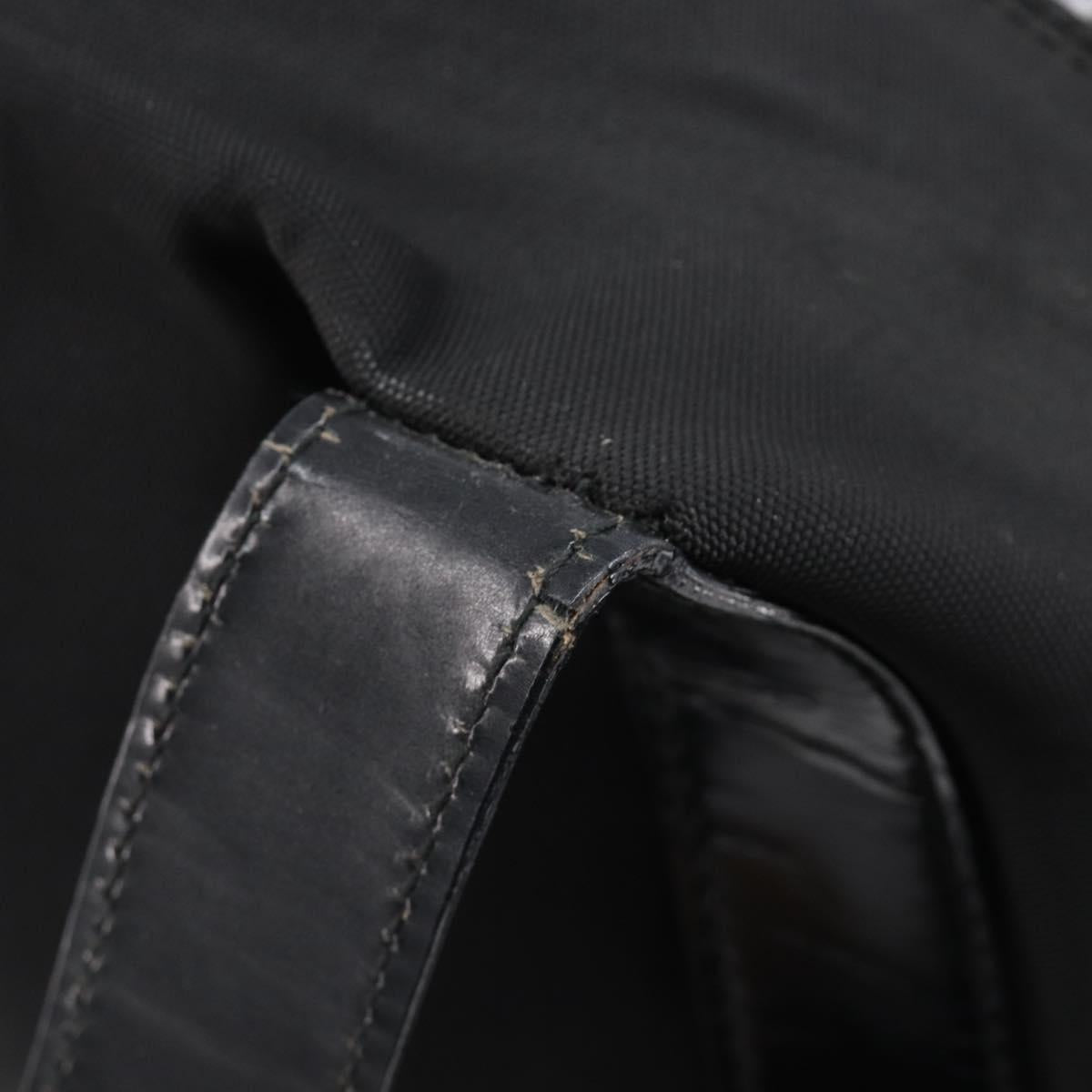 GUCCI Tote Bag Nylon Black Silver Auth 207801