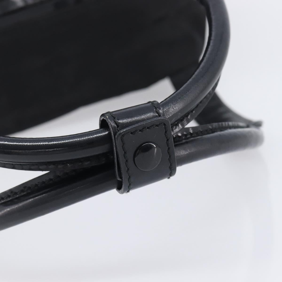 GUCCI Tote Bag Nylon Black Silver Auth 207801