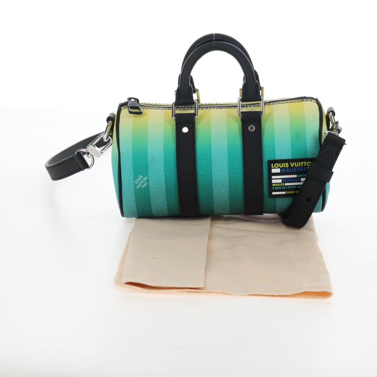 LOUIS VUITTON Damier Stripe Gradation Keepall XS Hand Bag M59949 Auth 207803SAM