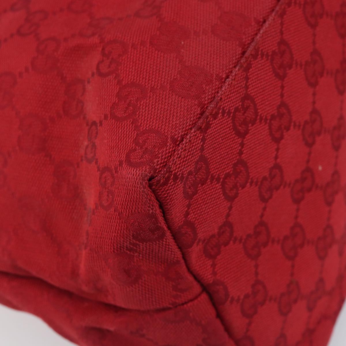 GUCCI GG Canvas Shoulder Bag Red Silver 001 3380 1705 Auth 207807A
