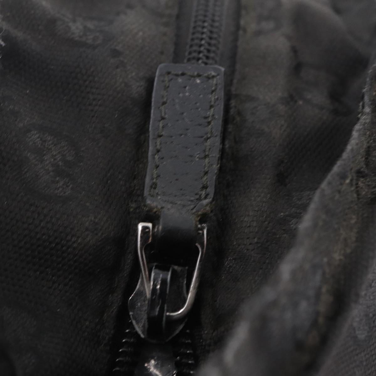 GUCCI GG Canvas Web Sherry Line Hand Bag Nylon Black 131228 Auth 207809A