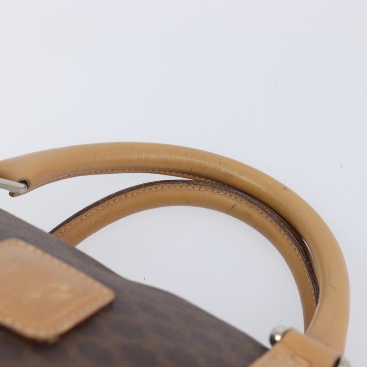 CELINE Macadam Canvas Shoulder Bag PVC Leather 2 Set Brown Auth 207813