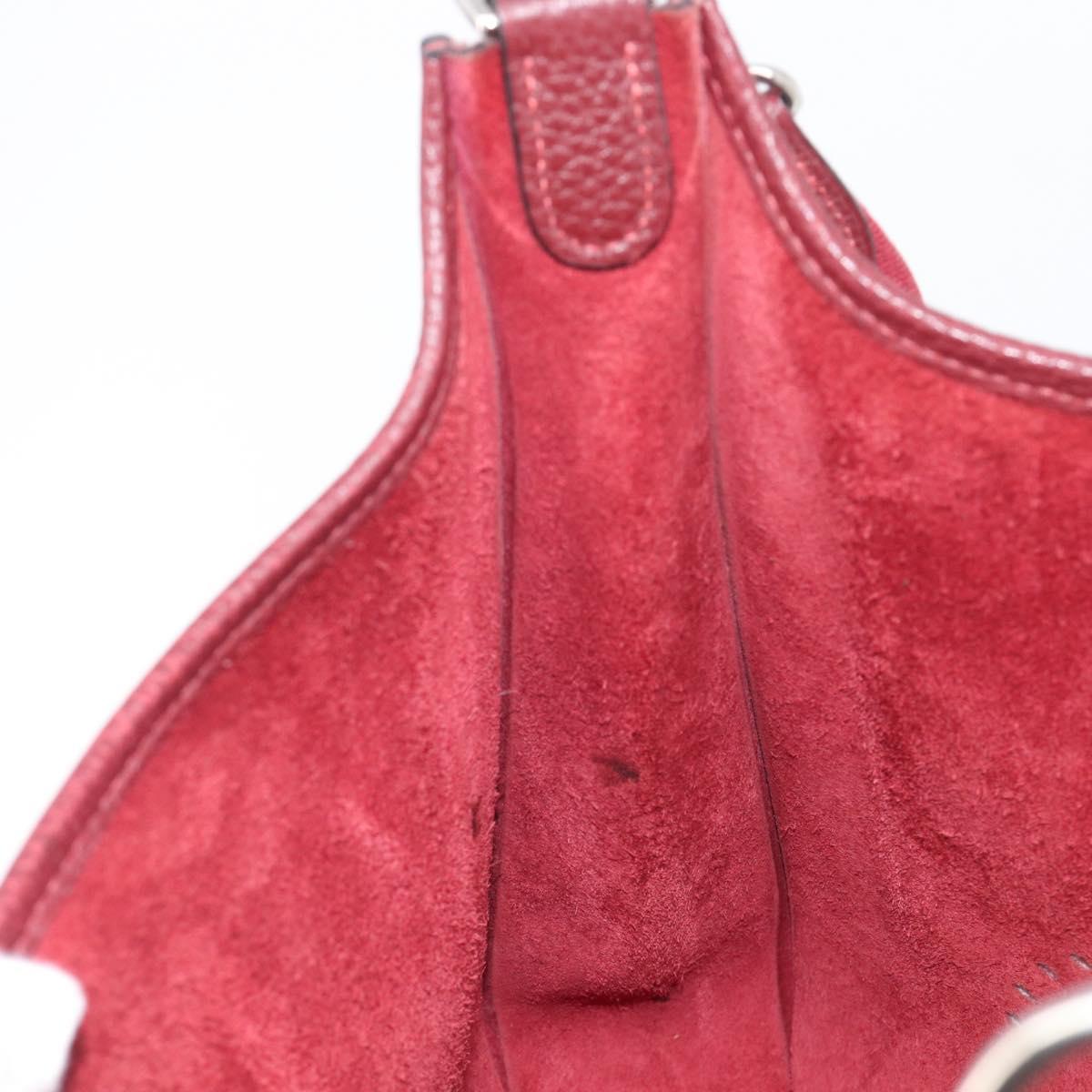 HERMES Evelyn 1MM Shoulder Bag Taurillon Leather Bordeaux Silver Auth 207820V