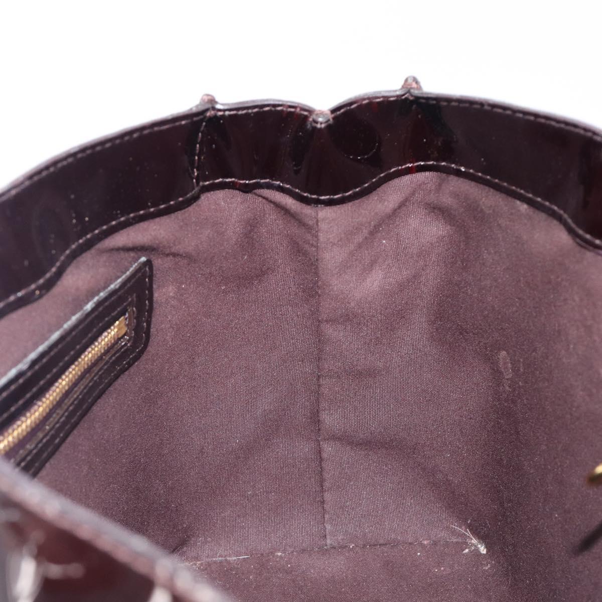 LOUIS VUITTON Monogram Vernis Wilshire PM Hand Bag Amarante M93641 Auth 207848A