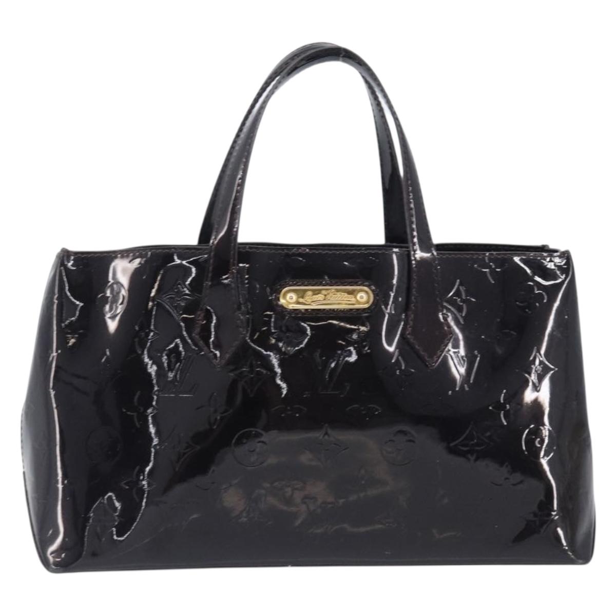 LOUIS VUITTON Monogram Vernis Wilshire PM Hand Bag Amarante M93641 Auth 207848A
