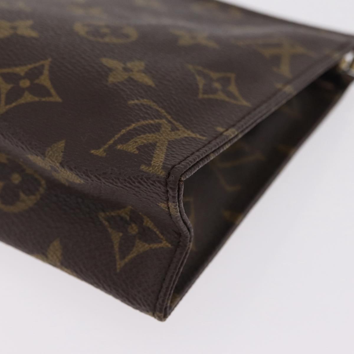 LOUIS VUITTON Monogram Poche Toilette 19 Pouch M47544 LV Auth 207850A