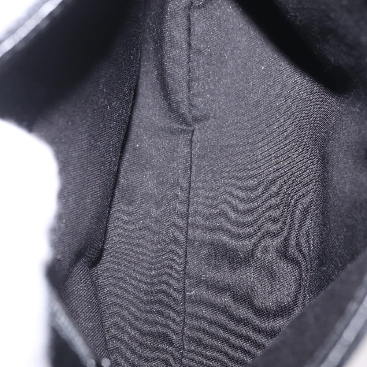 GUCCI GG Canvas Waist Bag Black Silver 131236 Auth 207862V