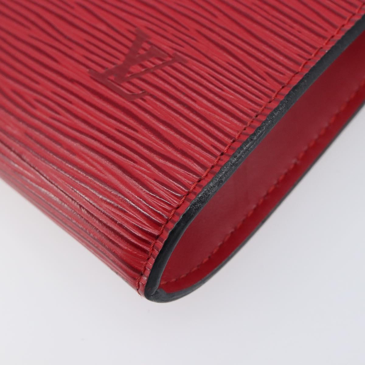 LOUIS VUITTON Epi Pochette Accessoires Accessory Pouch Red M52987 Auth 207877A