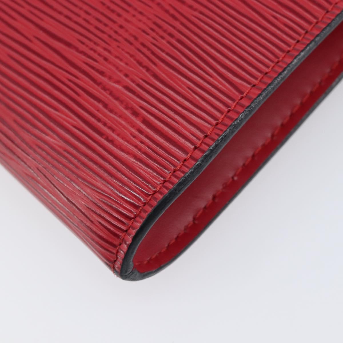 LOUIS VUITTON Epi Pochette Accessoires Accessory Pouch Red M52987 Auth 207877A