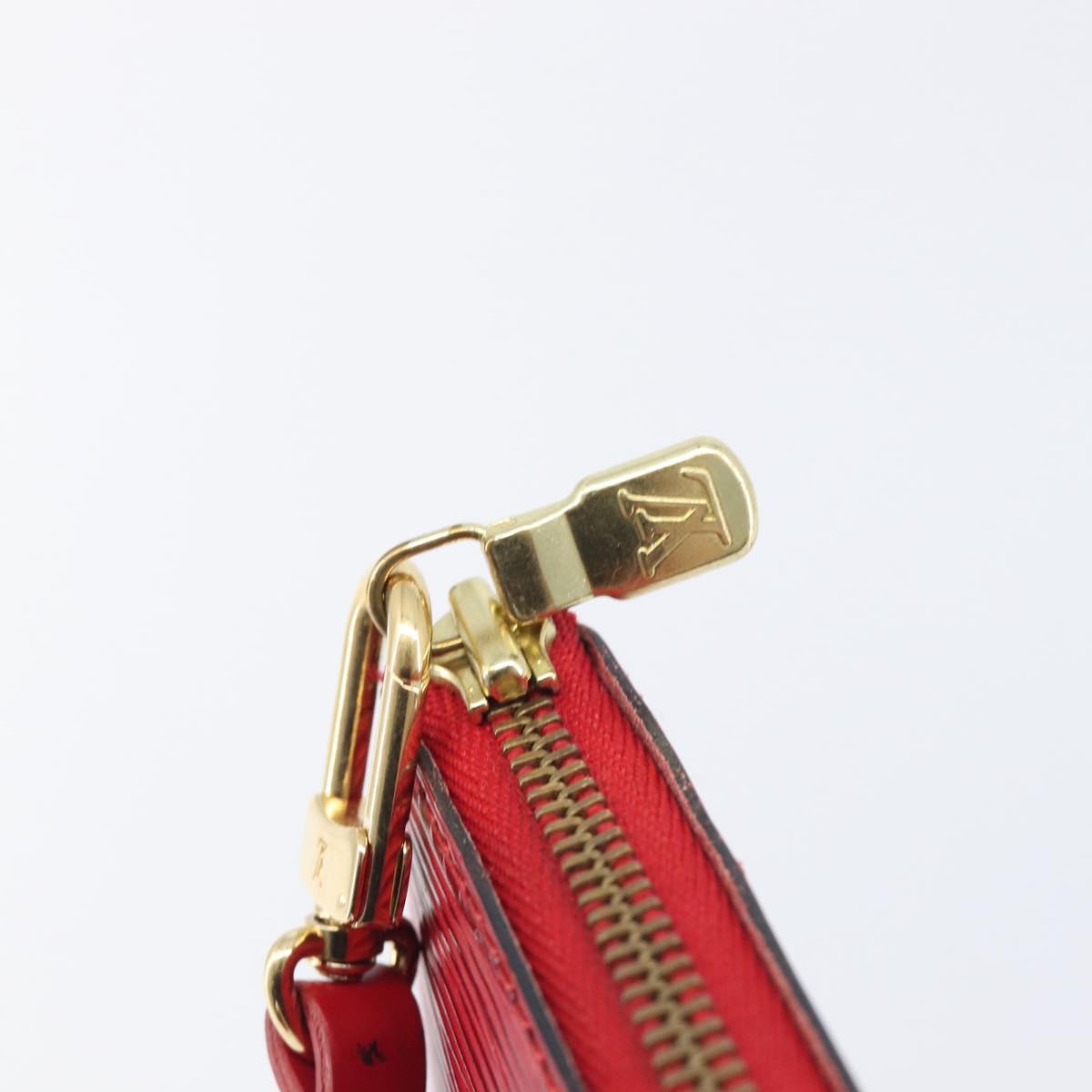 LOUIS VUITTON Epi Pochette Accessoires Accessory Pouch Red M52987 Auth 207877A