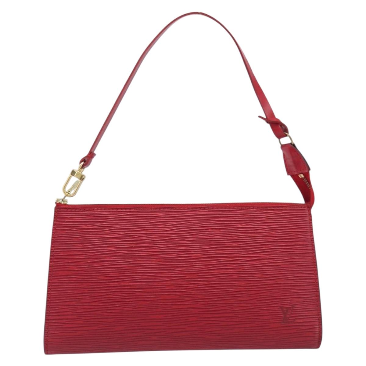LOUIS VUITTON Epi Pochette Accessoires Accessory Pouch Red M52987 Auth 207877A