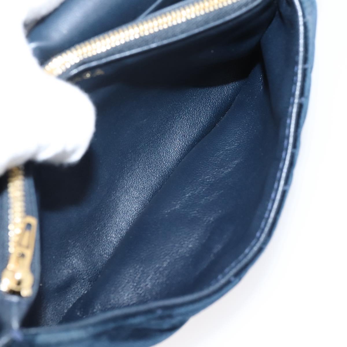 Balenciaga BB Round Chain Shoulder Bag Velor Navy Gold Auth 207889M