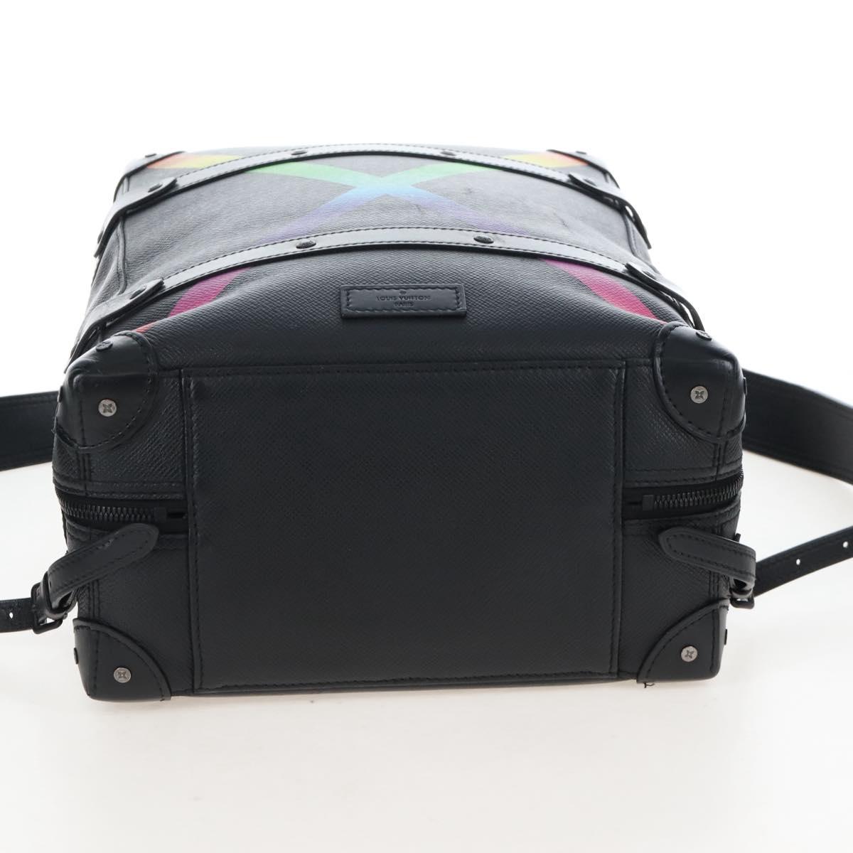 LOUIS VUITTON Taiga Rainbow Mini Soft Trunk Bag Black M30351 LV Auth 207898M