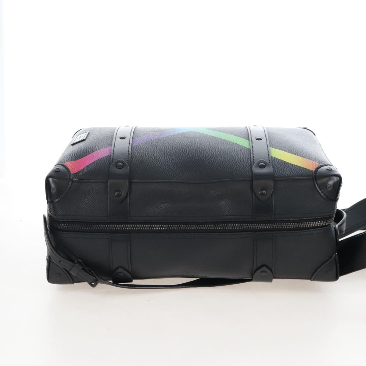 LOUIS VUITTON Taiga Rainbow Mini Soft Trunk Bag Black M30351 LV Auth 207898M