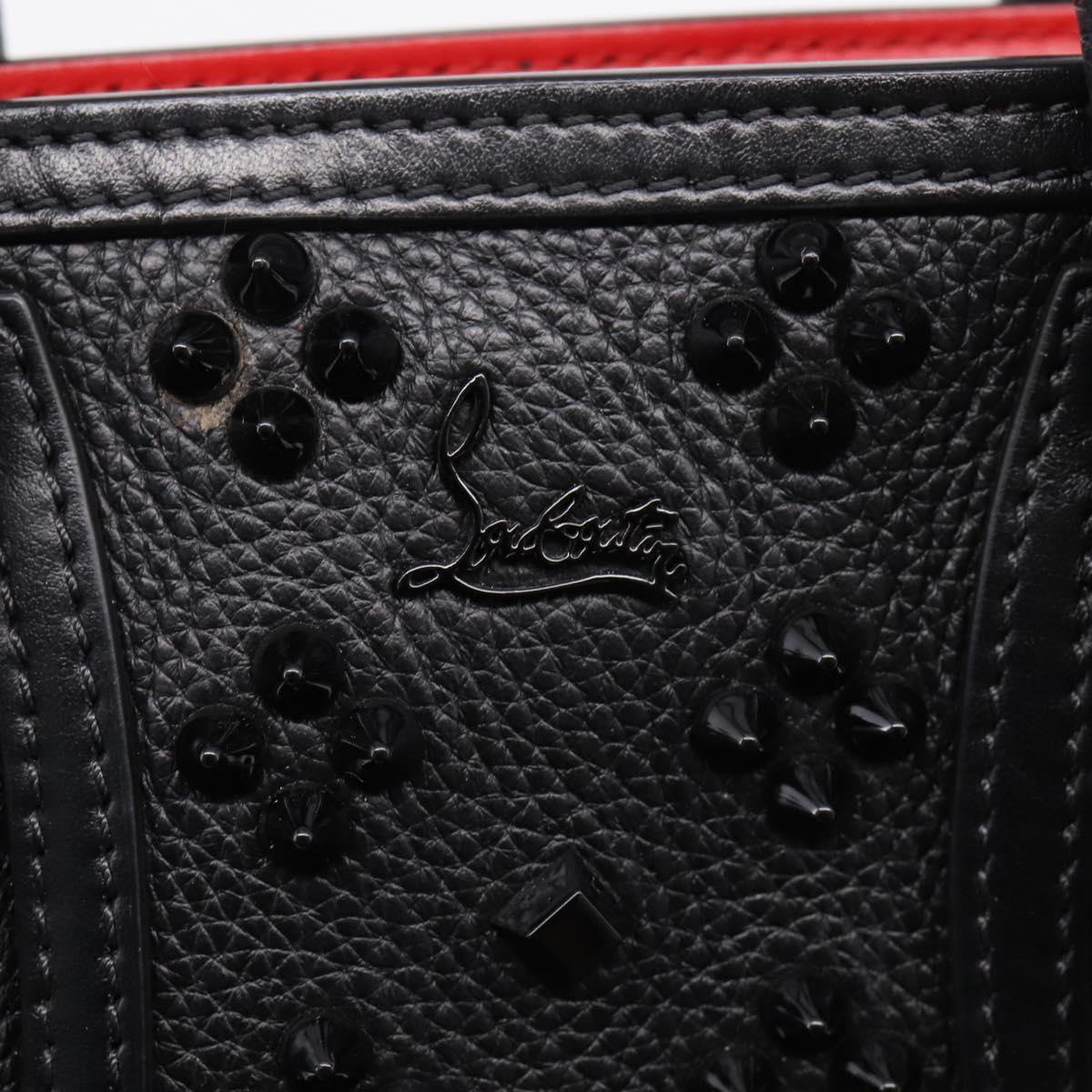 Christian Louboutin Hand Bag Leather 2way Black Red Auth 207916A