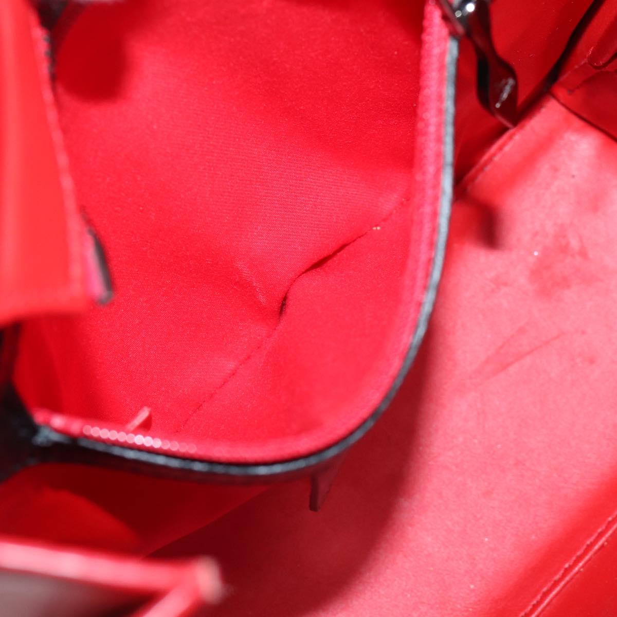 Christian Louboutin Hand Bag Leather 2way Black Red Auth 207916A