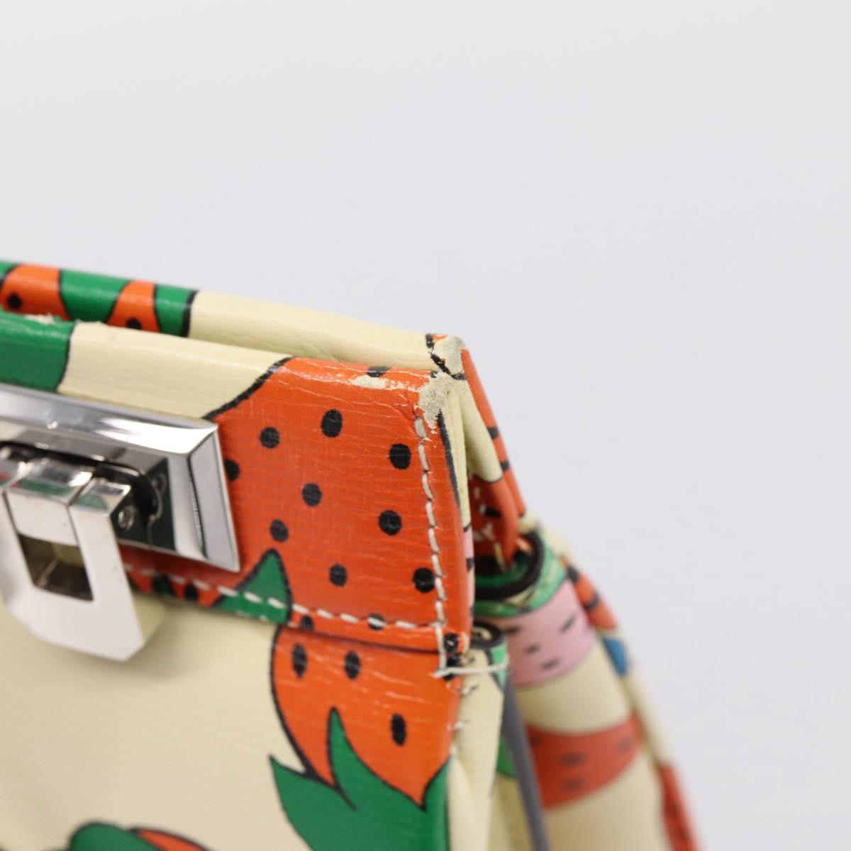 GUCCI Zumi Hand Bag Leather 2way Multicolor Silver 564714 Auth 207924M
