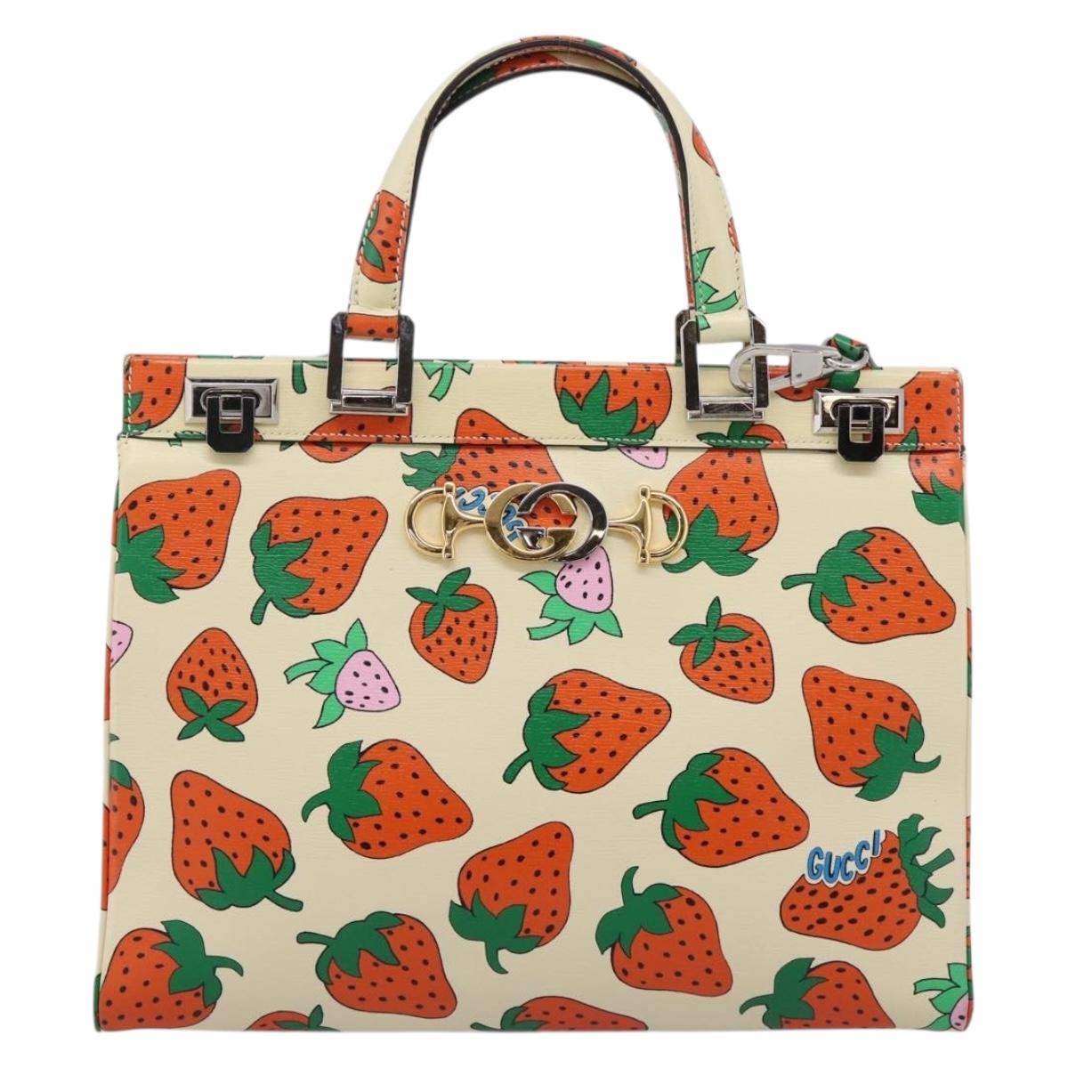 GUCCI Zumi Hand Bag Leather 2way Multicolor Silver 564714 Auth 207924M