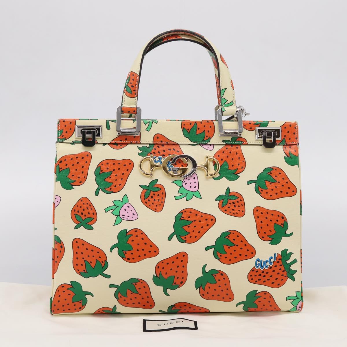 GUCCI Zumi Hand Bag Leather 2way Multicolor Silver 564714 Auth 207924M