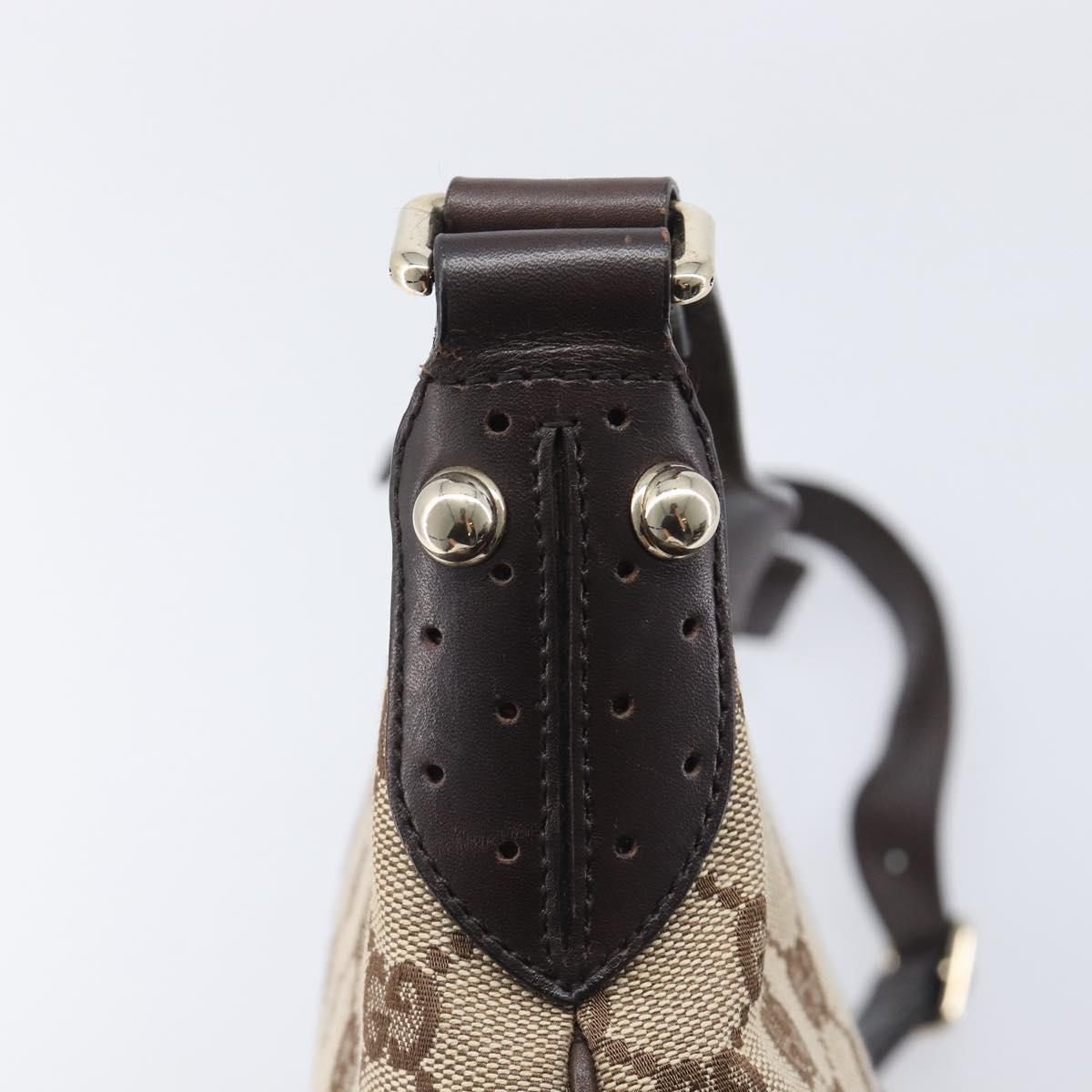 GUCCI GG Canvas Web Sherry Line Interlocking G Shoulder Bag 131033 Auth 207927A