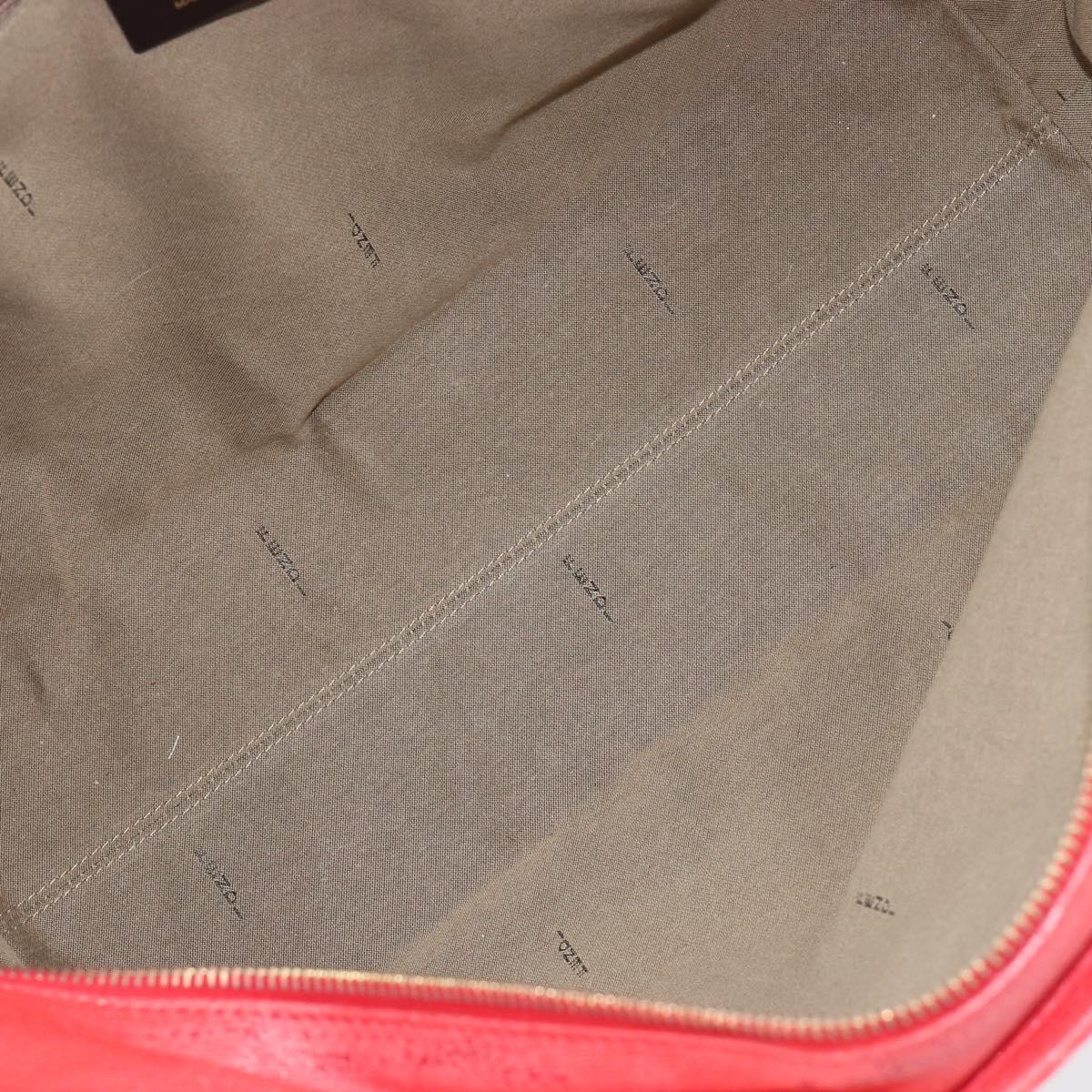 FENDI Zucca Canvas Tote Bag Beige Red 8BH185 Auth 207928