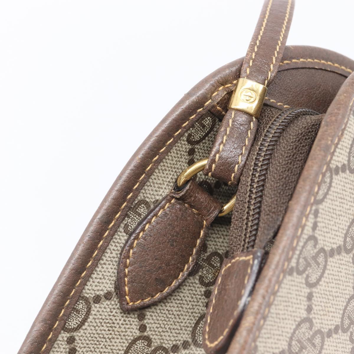 GUCCI GG Supreme Shoulder Bag PVC Beige Gold Tone 007 89 1096 Auth 207931