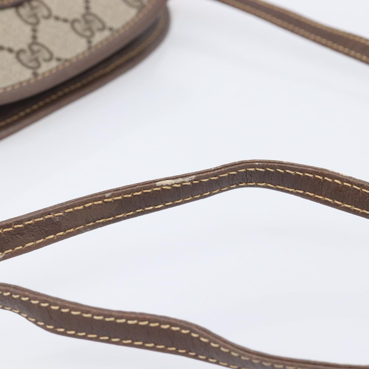 GUCCI GG Supreme Shoulder Bag PVC Beige Gold Tone 007 89 1096 Auth 207931