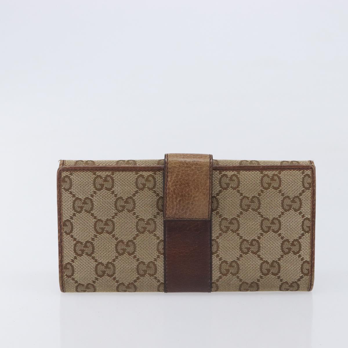 GUCCI GG Wallet Hand Bag 3 Set Beige Gold Tone Auth 207932