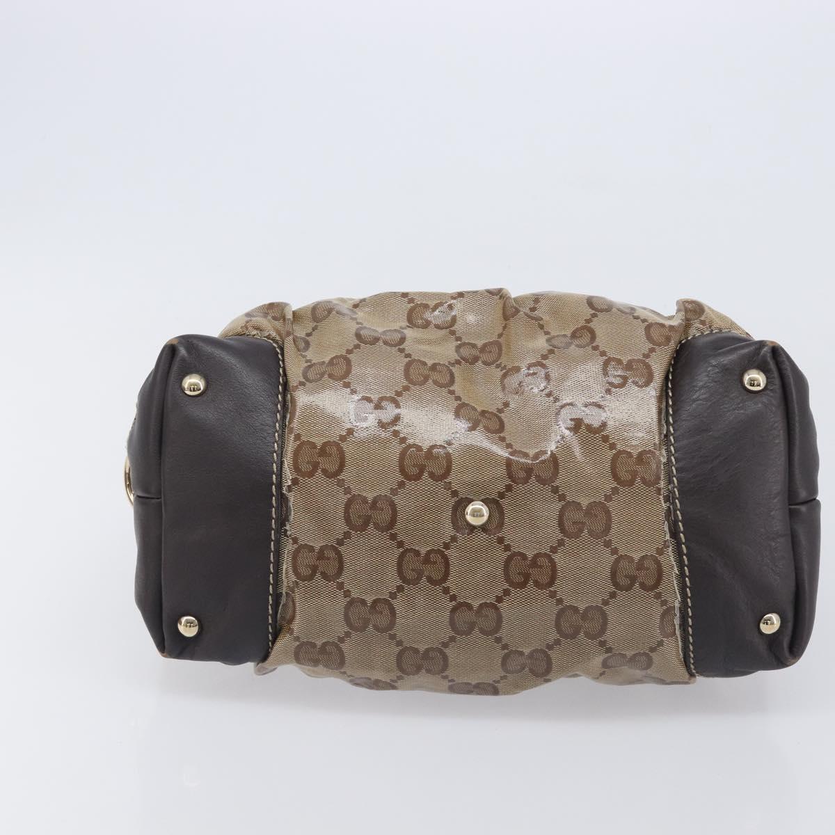 GUCCI GG Wallet Hand Bag 3 Set Beige Gold Tone Auth 207932