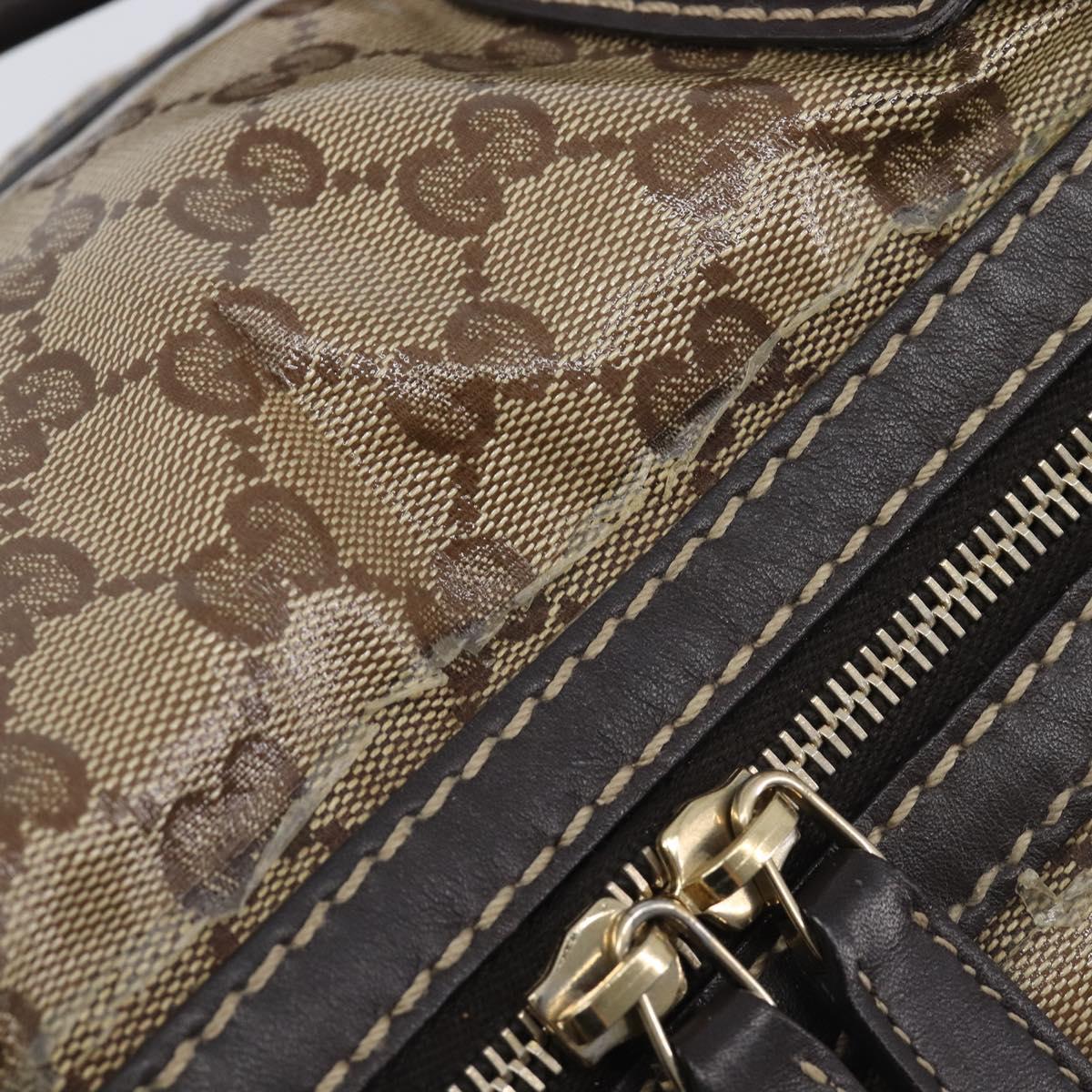 GUCCI GG Wallet Hand Bag 3 Set Beige Gold Tone Auth 207932