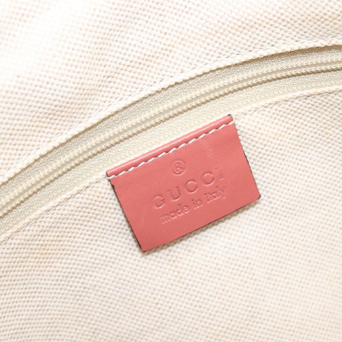GUCCI Diamante Sukey Hand Bag Canvas Beige Gold Tone 211944 Auth 207934V