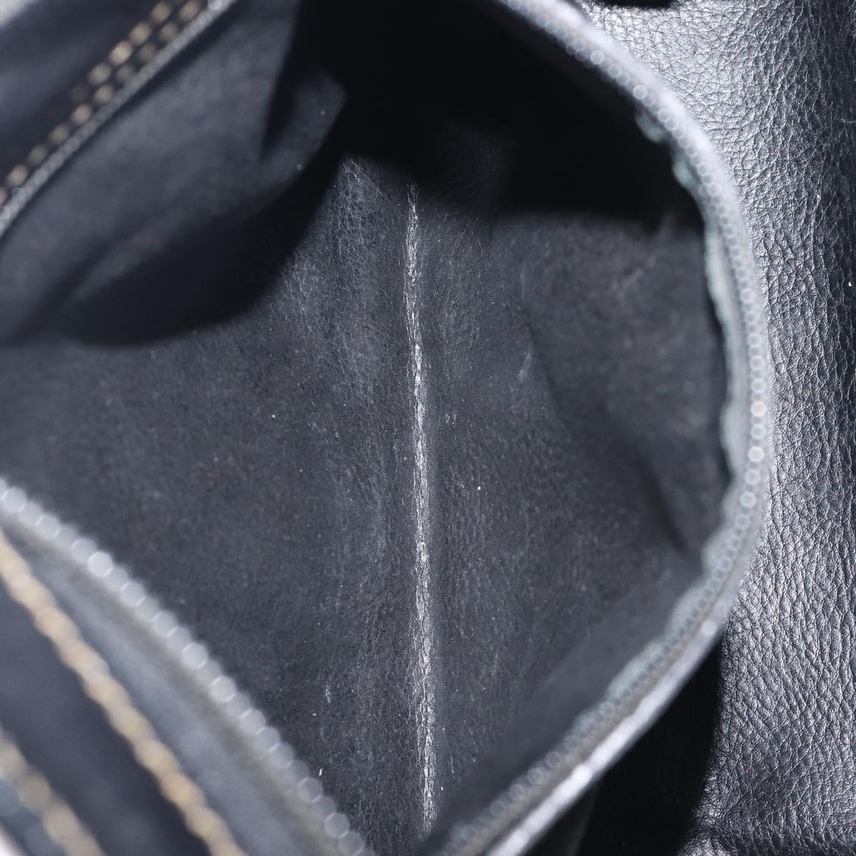 FENDI Zucca Canvas Hand Bag PVC Black Gold Auth 207972