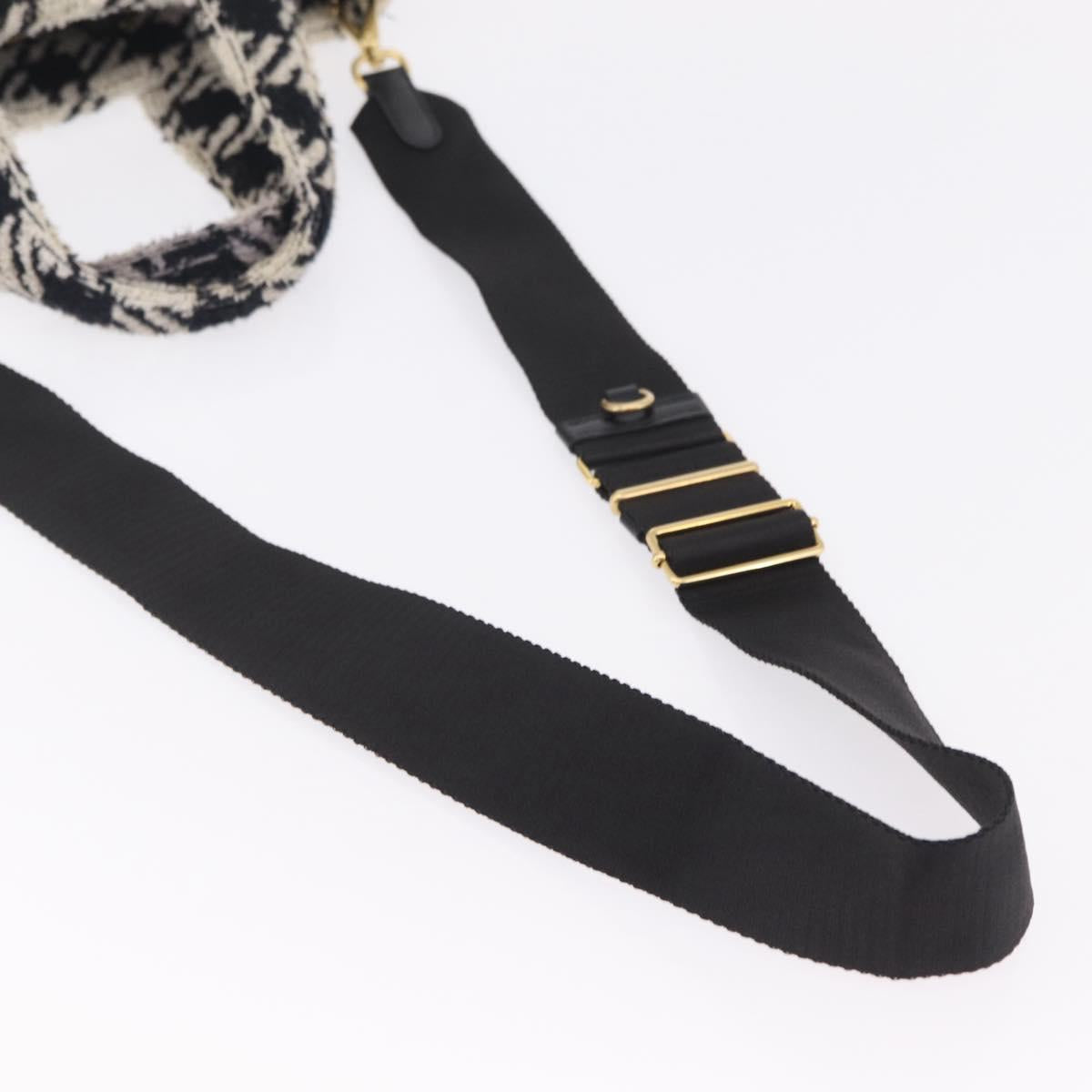 Miu Miu Hand Bag Pile 2way Black Gold Auth 207984A