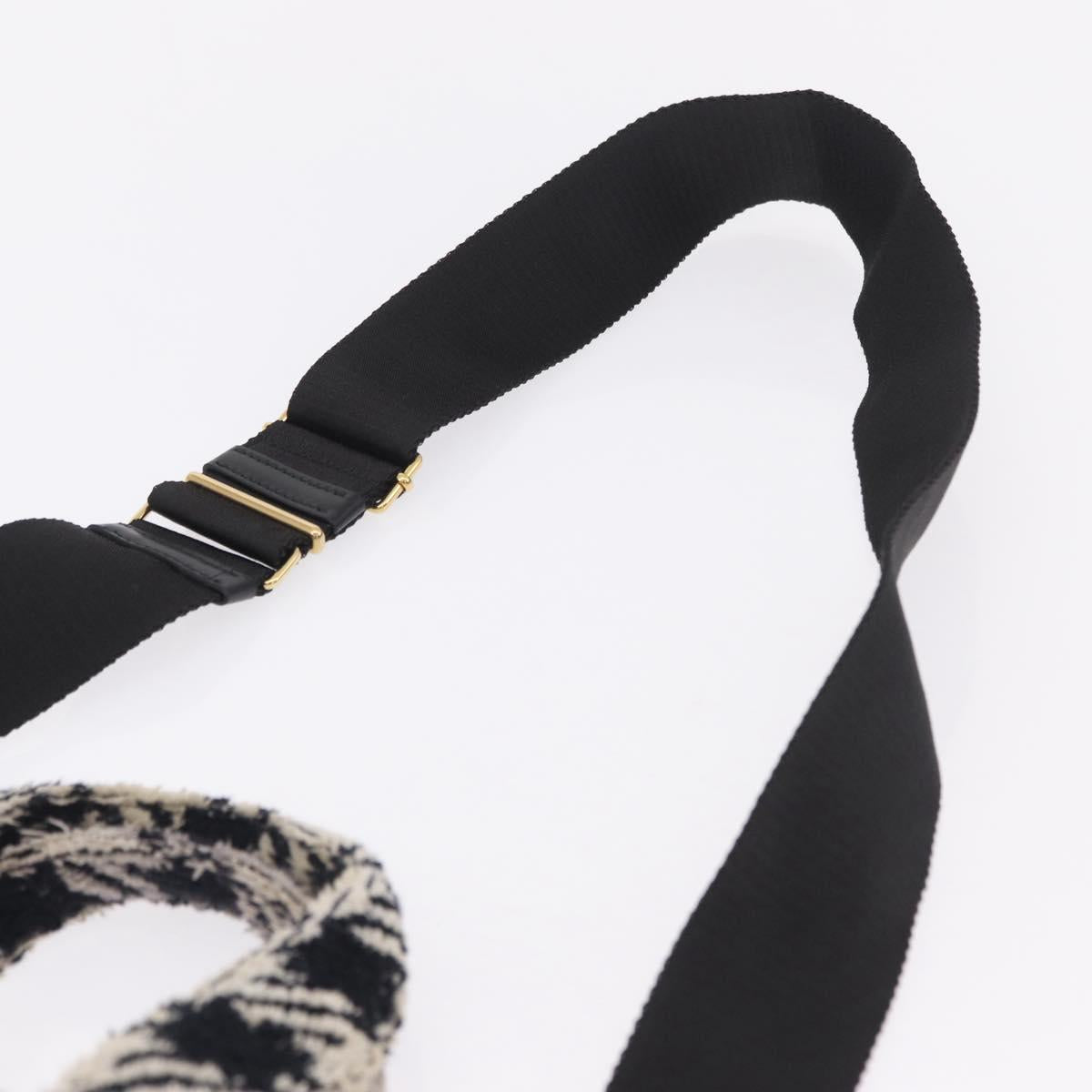 Miu Miu Hand Bag Pile 2way Black Gold Auth 207984A